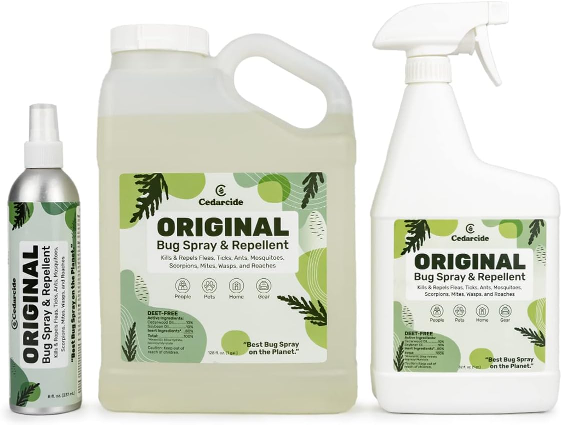Cedarcide Original Bug Spray | Repel & Kill Fleas, Ticks, Mosquitoes, Mites, Ants & Chiggers | for use on People