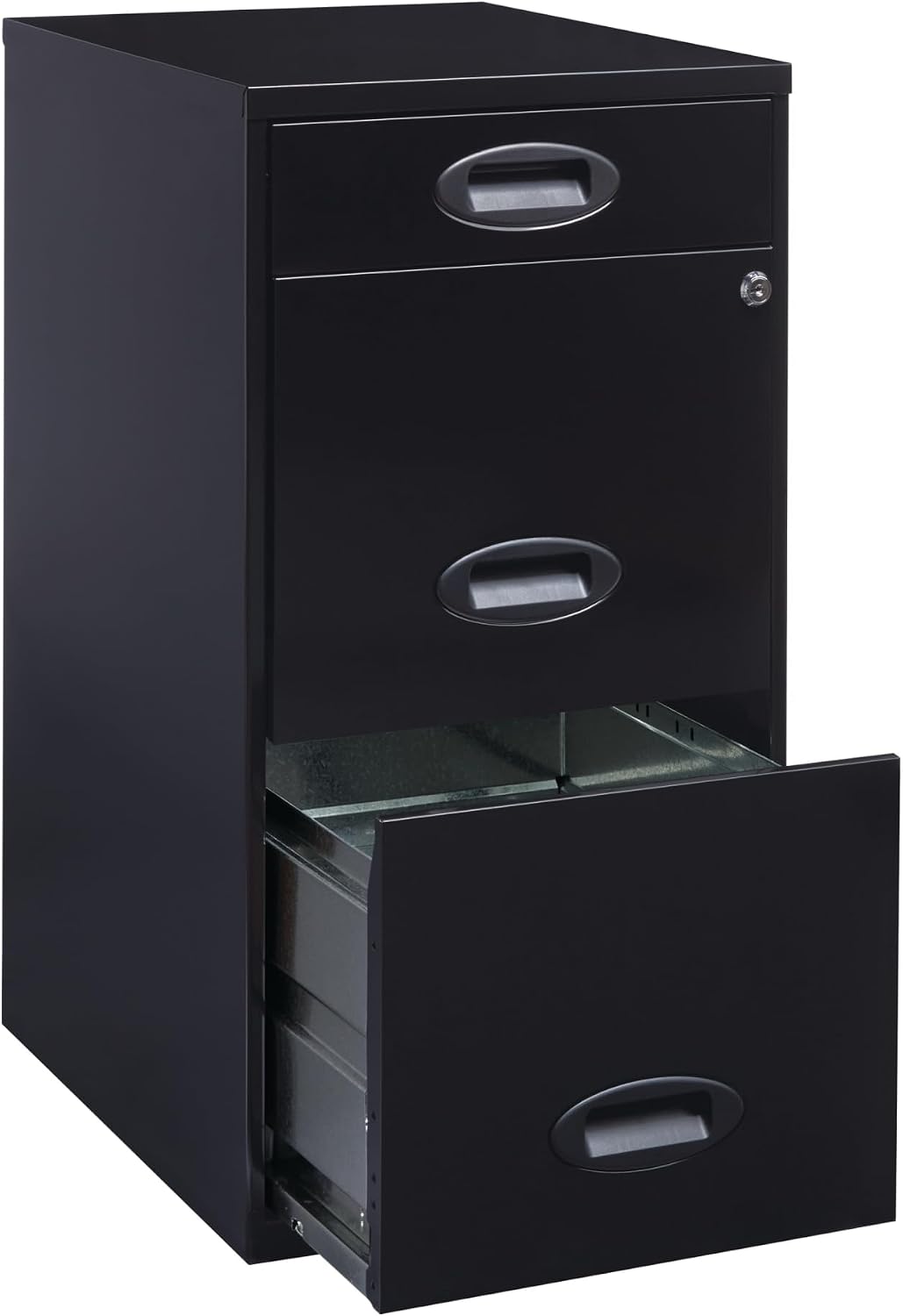 Realspace® SOHO 18" D 3-Drawer Organizer Vertical File Cabinet, Black