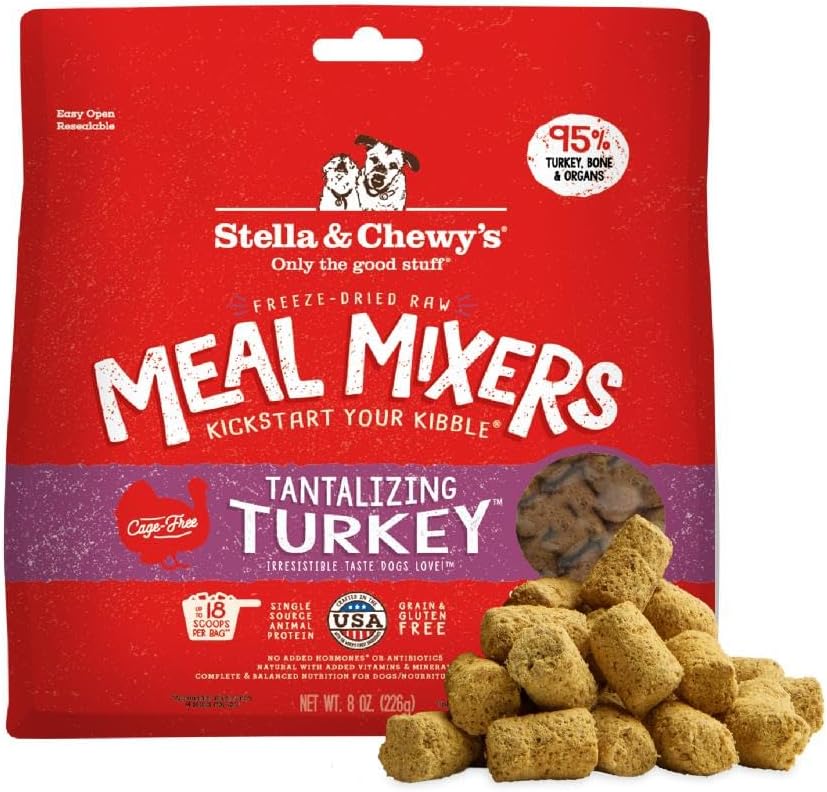 Stella & Chewy's Freeze-Dried Raw Chicken Meal Mixers- Dog Food Topper and Mixer - Made with 95% Cage-Free Chicken, Organs & Bone - Perfect for Picky Eaters - Grain-Free - 3.5oz