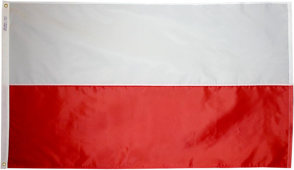 Annin Flagmakers Poland Flag - 2 x 3 Feet (Model 196822) | USA-Made to Official United Nations Design Specifications