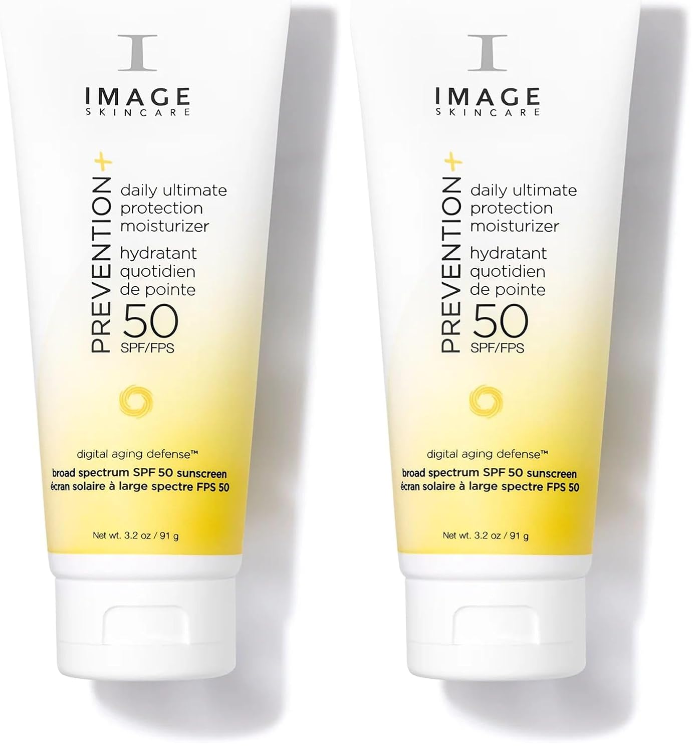 IMAGE Skincare PREVENTION+ Daily Ultimate Protection Moisturizer, SPF 50 Face Sunscreen Lotion, Zinc Oxide, Blendable with No White Cast, 3.2 oz