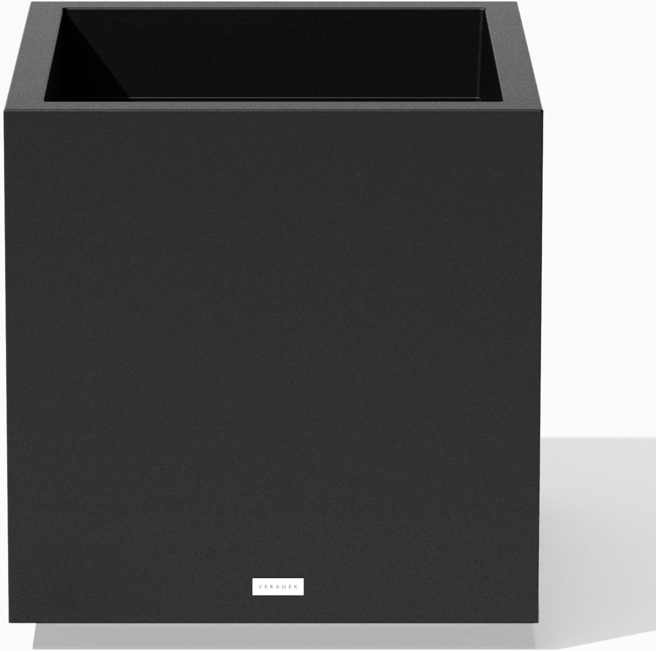Veradek Block Series Cube Planter - Square Outdoor Planter | Made From Durable Plastic With Double-Walled Construction. Modern Porch/Patio Décor for Plants and Flowers