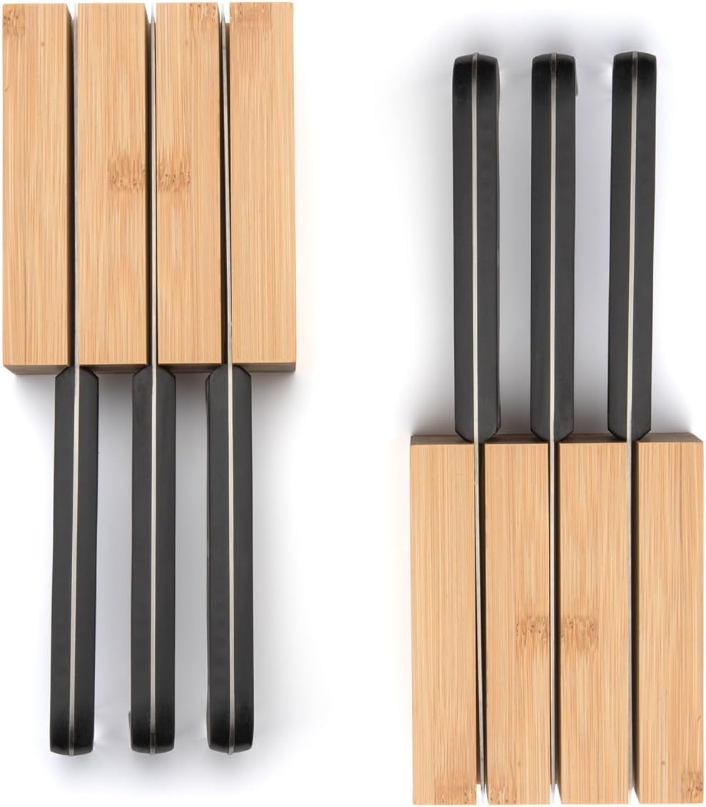 Purawood Kitchen Drawer Organizer - Expandable Utensil Drawer Organizer for Kitchen, Cutlery Tray & Silverware Organizer