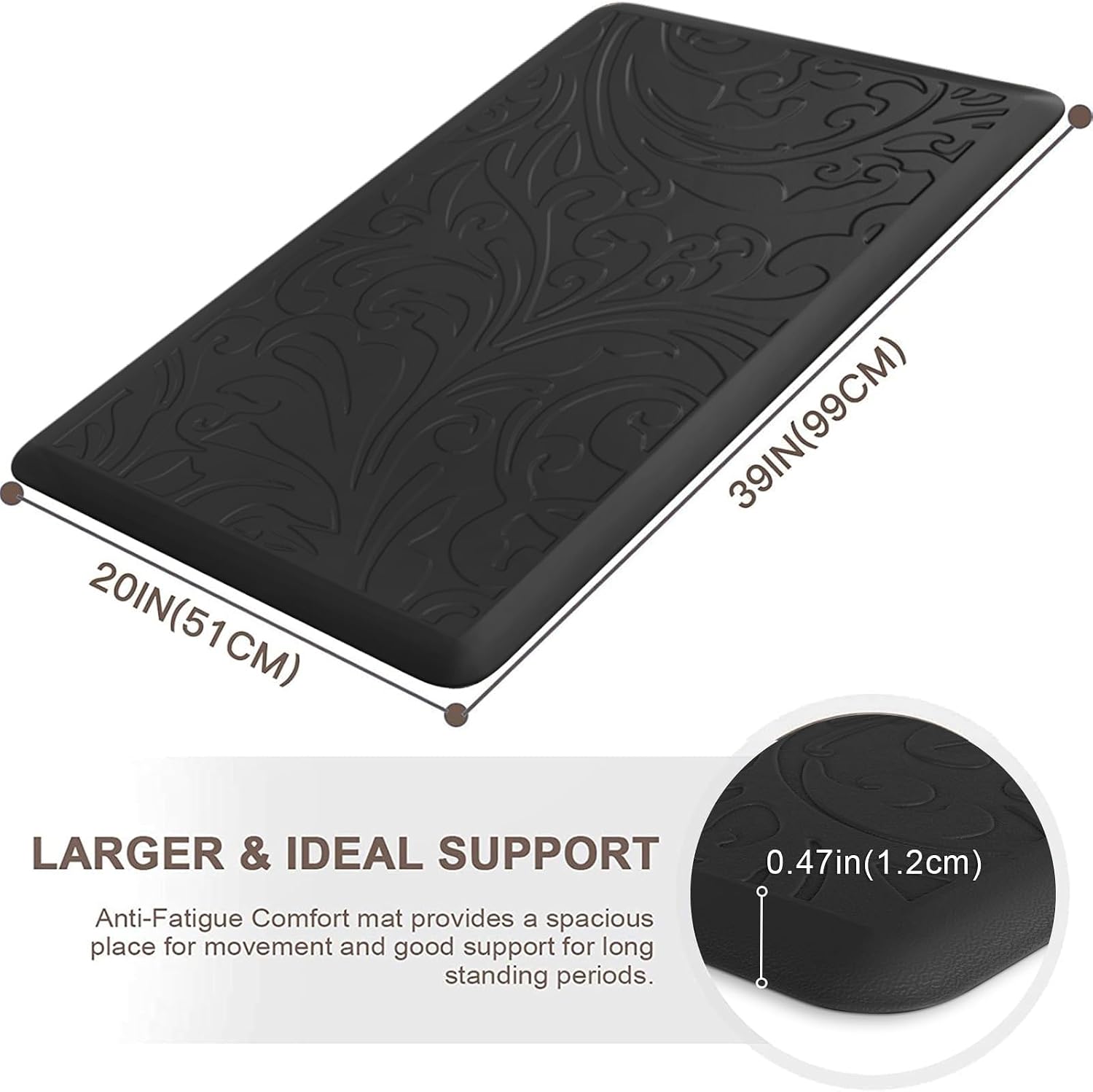 Kitchen Mat Cushioned Anti-Fatigue Comfort Standing Mat Rug for Home,Office