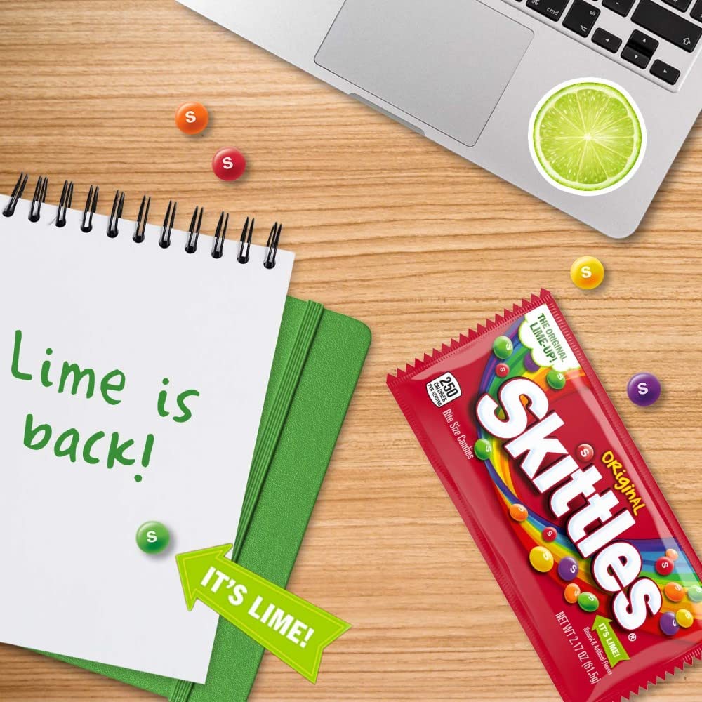SKITTLES Wild Berry Chewy Candy, Full Size, Bulk Box, 36 Pack, 2.17 oz | Chewy wild berry fruity candy full size packs individually wrapped for movie nights, party favors, snacks, road trip, bulk