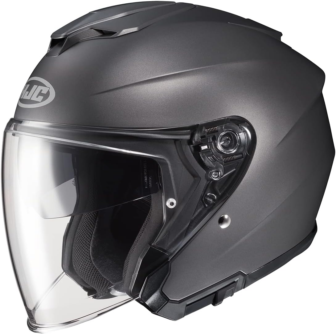 HJC i30 Solid Natural Motorcycle Helmet, DOT Approved (Semi Flat Black, X-Small)