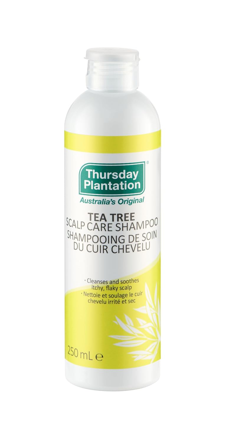 Thursday Plantation Tea Tree Scalp Care Shampoo - Tea Tree Oil + Sulfur for Daily Use, Soothes Flaky, Itchy Scalp, Dandruff for Soft