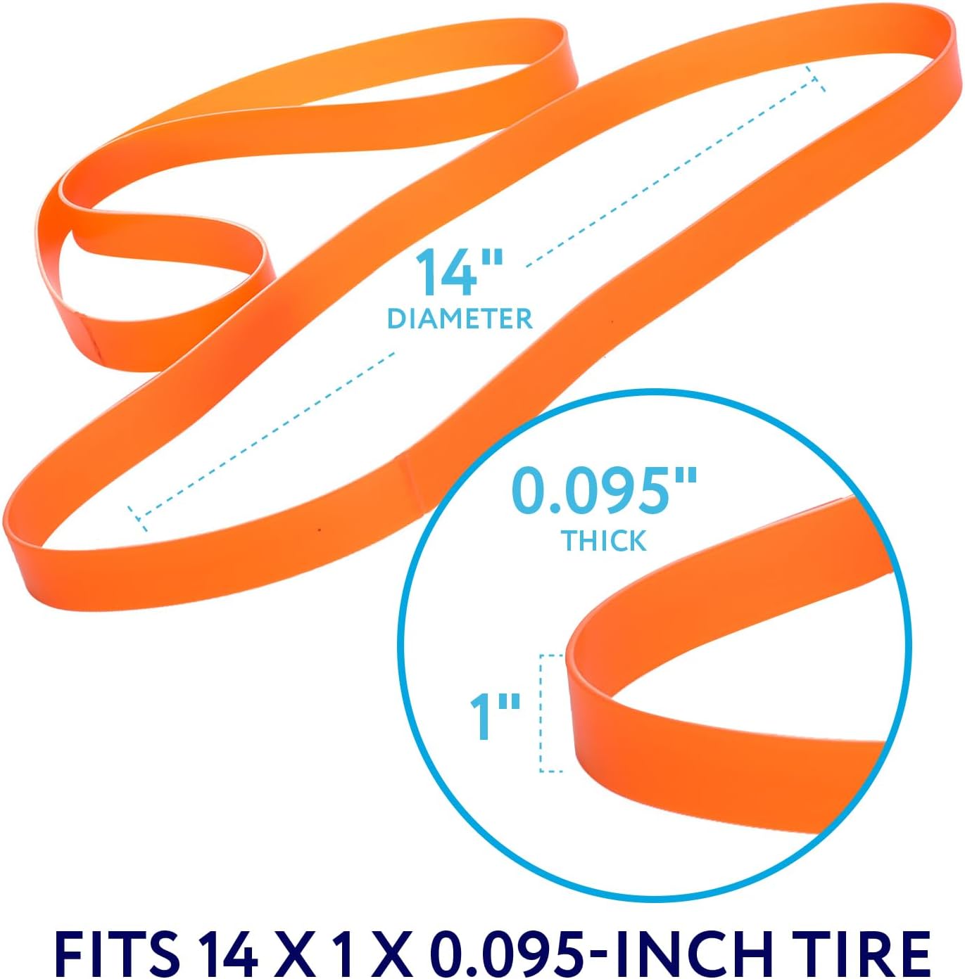 IMPRESA Bandsaw Tires - 2-Pack of Orange Urethane Bandsaw Tire for Metal & Wood Cutting - No Adhesive Needed - Compatible with Jet