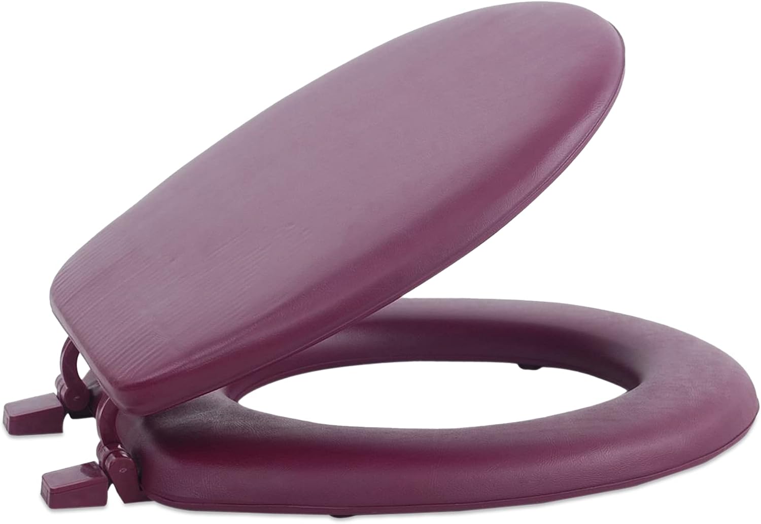 Soft Elongated Vinyl Toilet Seat, Black - 19 Inch Soft Vinyl Cover with Comfort Foam Cushioning - Fits All Elongated Size Fixtures - Easy to Install Fantasia by Achim Home Decor