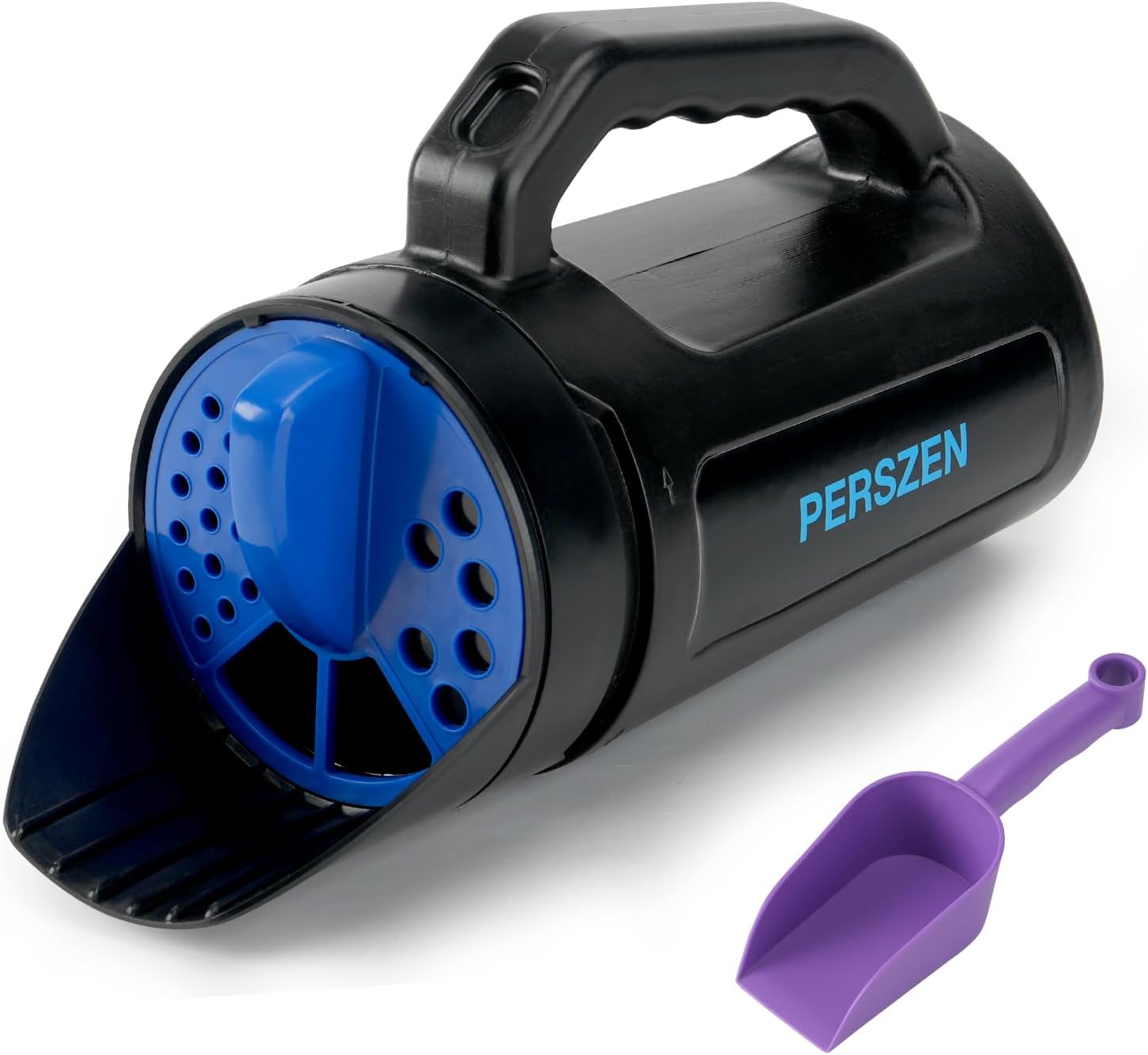 PERSZEN Handheld Spreader for Fertilizer, Grass Seed and Ice Melt, Multi-Use Seed Spreaders for Lawns with Adjustable Openings