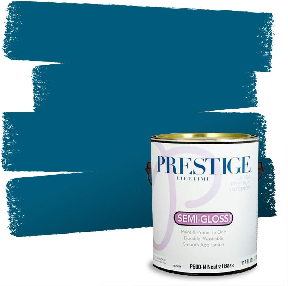 Prestige Paints E400-P-SW6506 Exterior Paint and Primer in One, 1-Gallon, Satin, Comparable Match of Sherwin Williams Vast, 1 Gallon, SW45-Vast Sky