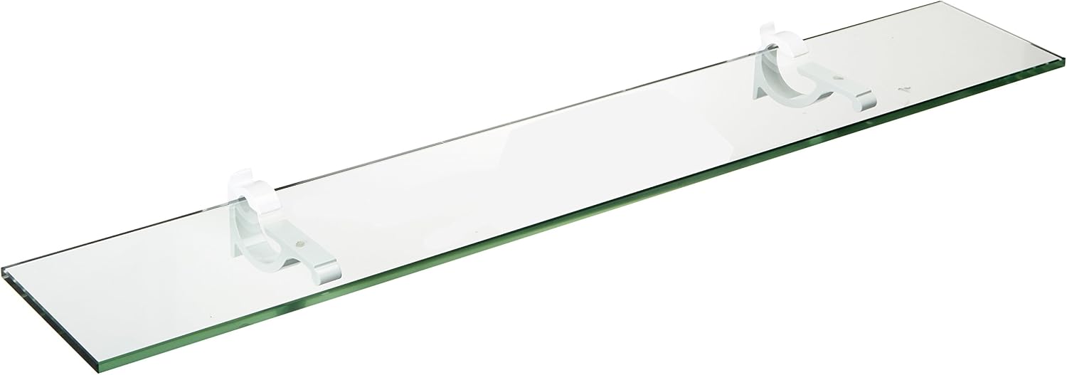 Spancraft 8" x 36" Chrome Floating Glass Shelf