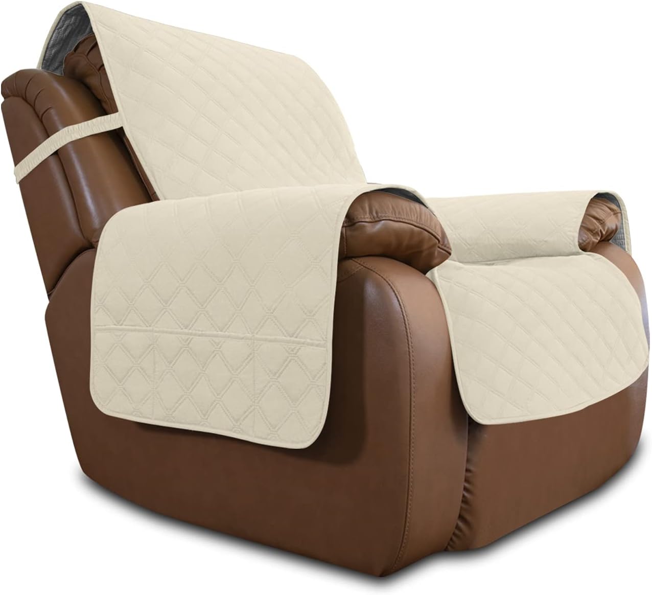 Easy-Going Waterproof Non-Slip Couch Cover, Small Recliner, Chocolate