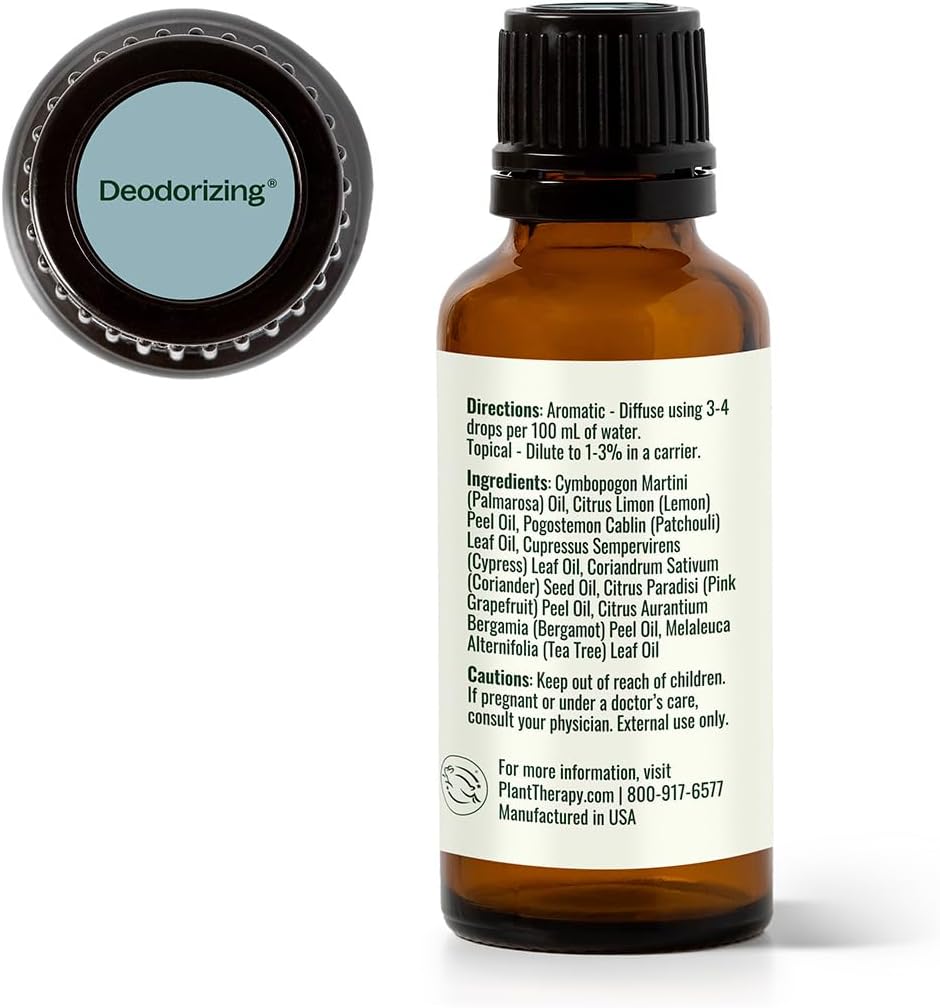 Plant Therapy Deodorizing Essential Oil Blend 10 mL Ideal for Cleaning | Pure Essential Oils, Undiluted, Ideal for Household Cleaning & Deodorizing