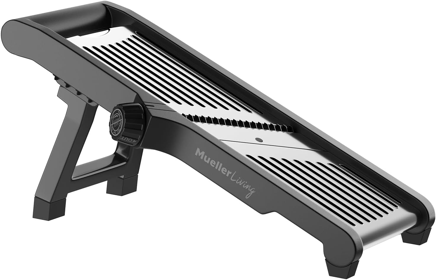 Mueller Austria Mandoline Slicer for Kitchen, Adjustable Vegetable Chopper, Fruit, Cheese Grater, Potato Chips Slicer - Black