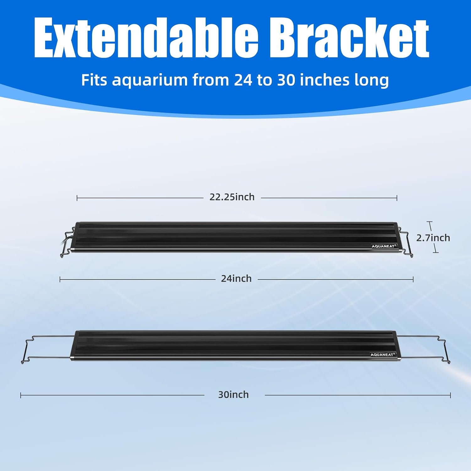 AQUANEAT LED Aquarium Light Full Spectrum 12 Inch Fish Tank Light Fresh Water
