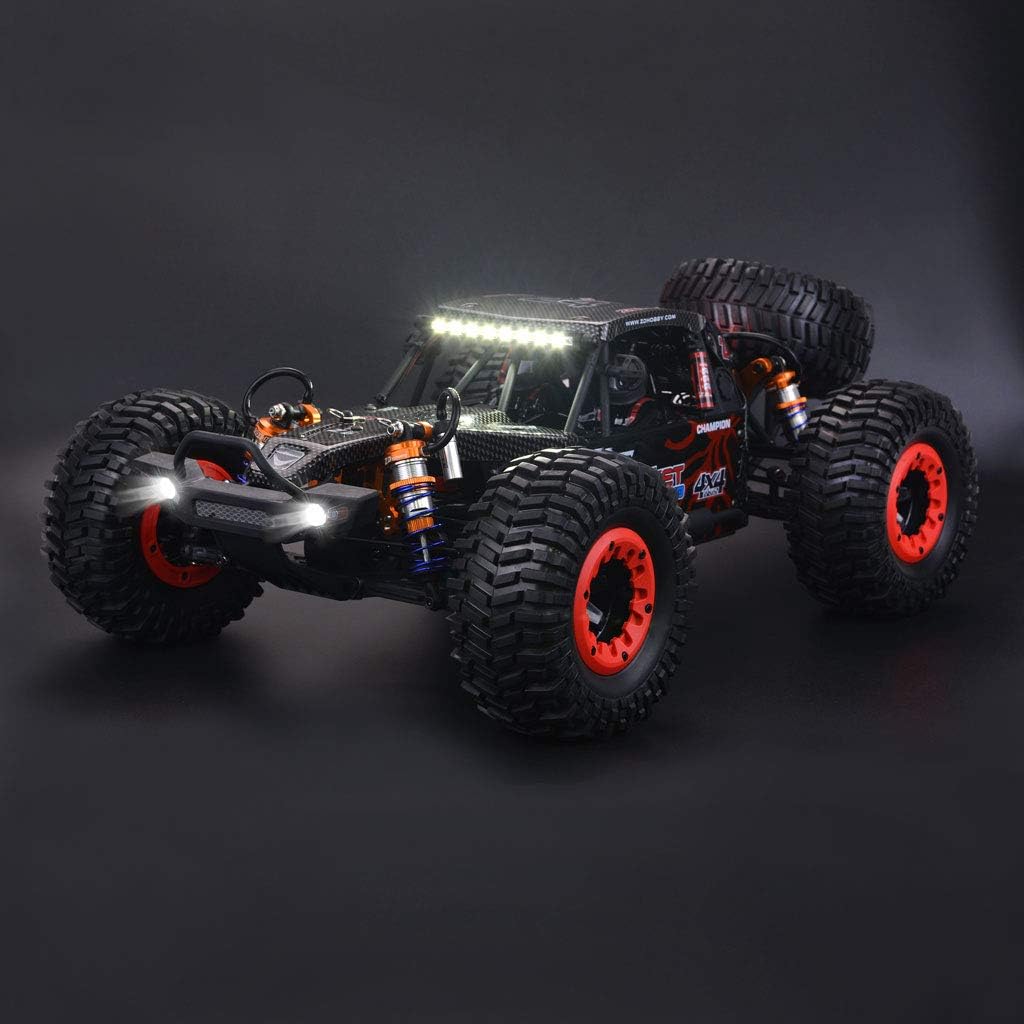 1/10 Scale 4WD RC Cars for Adults Brushless+Wheel，Max 43 MPH Off-Road Fast RC Cars (red)