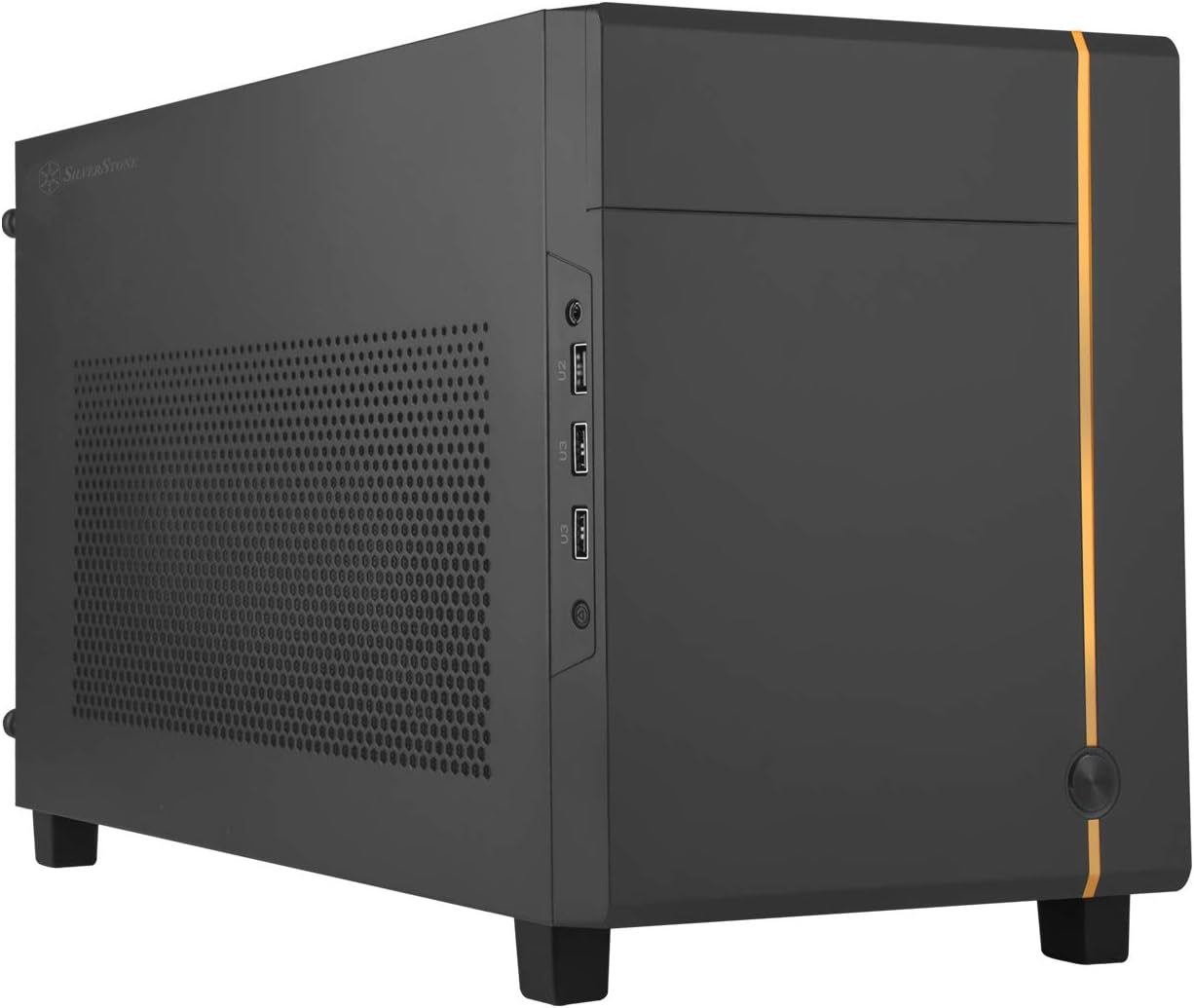 Silverstone Technology SUGO 14, SG14, Black, Mini-ITX Cube Chassis, Supports 3 Slot Full Length GPUs/ATX PSU / 240mm AIO, 4 Removable Panels