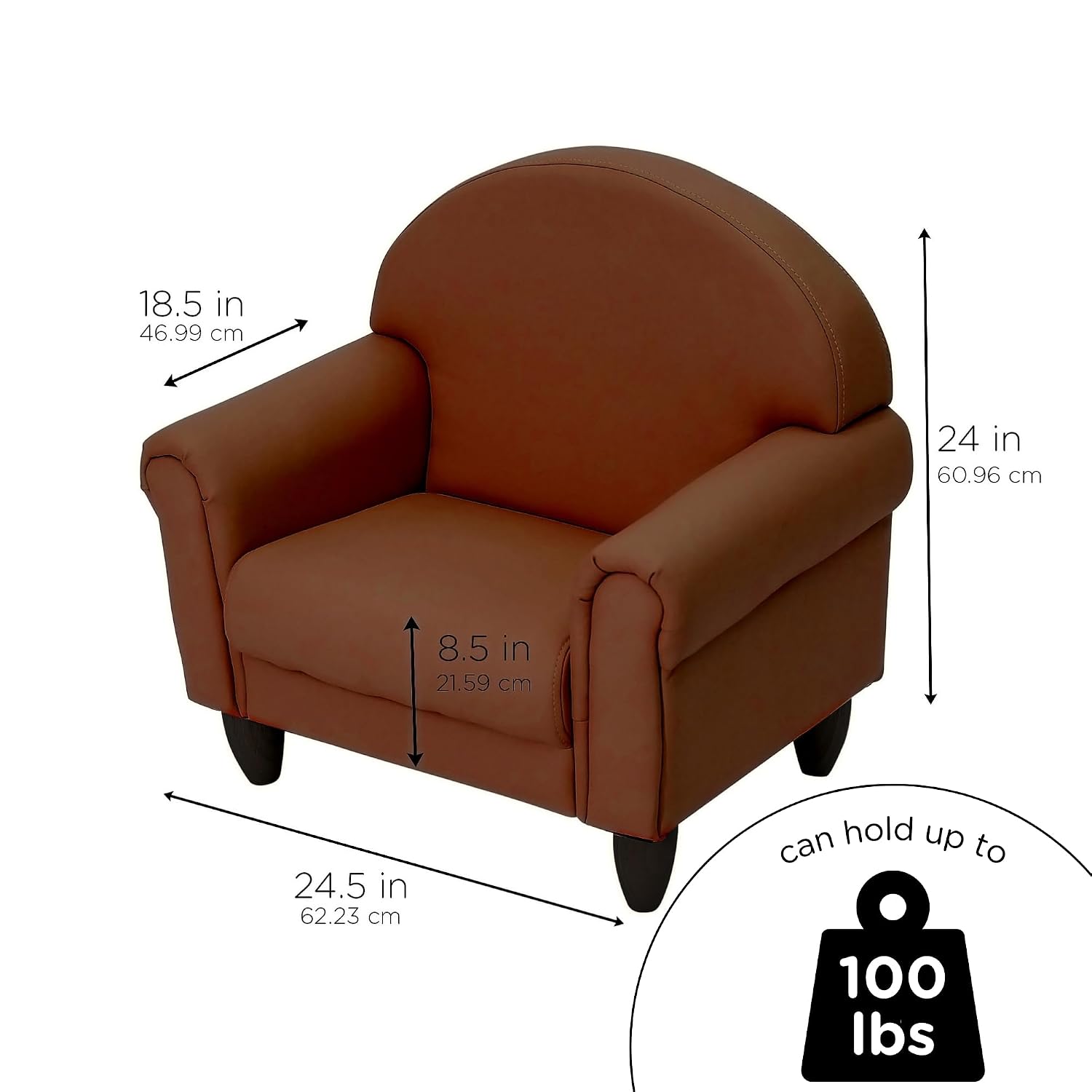 Children's Factory Upholstered Toddler Couch, Sofa, Deep Water