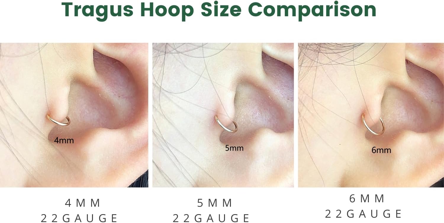 Small Gold or Sterling Silver Huggie Hoop Earrings for Women Cartilage Nose Helix Tragus