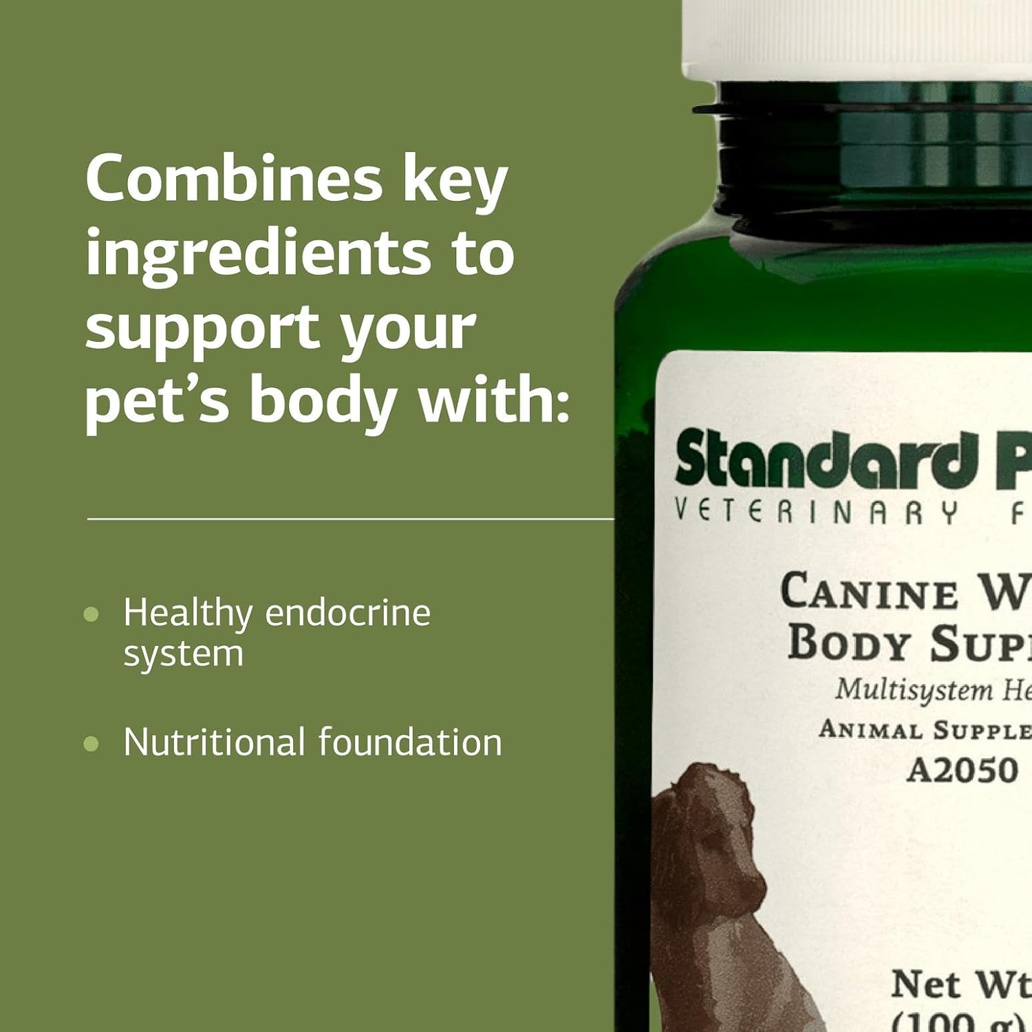 Standard Process Inc. Whole Body Multisystem Support Supplement for Canines - Nutritional Powder for Daily Health Maintenance - 25 g