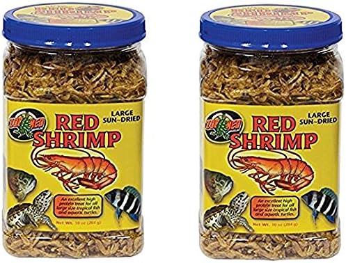 Zoo Med Large Sun-Dried Red Shrimp 10oz Each (2 Pack)