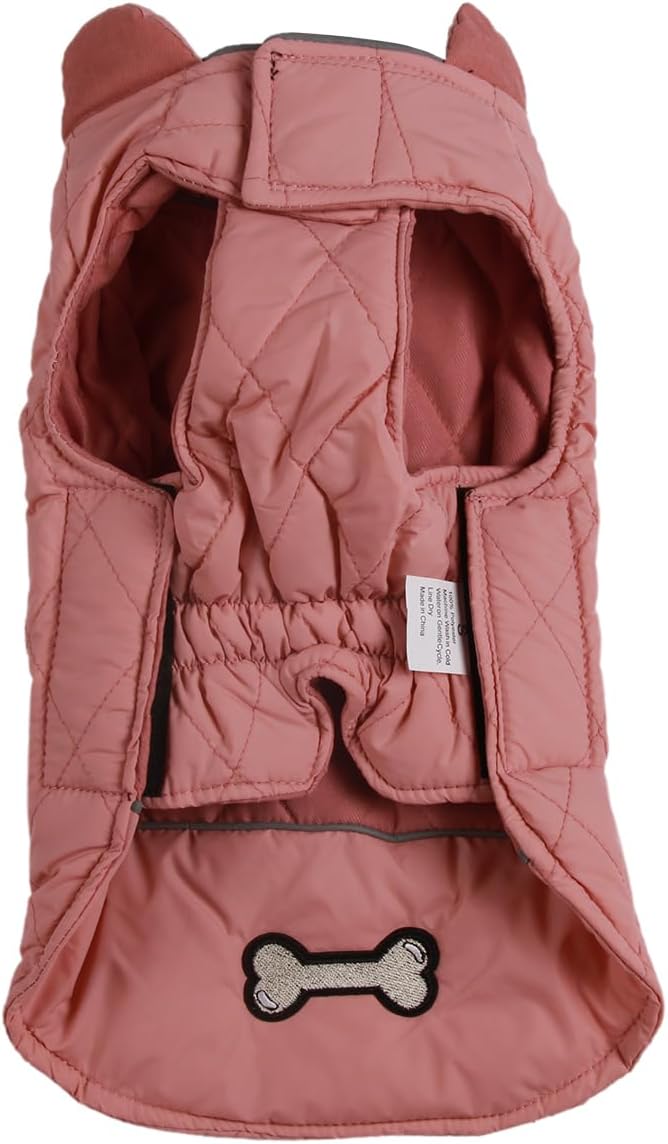 Vecomfy Reversible Dog Coat for Small Dogs with 2 Leash Openings