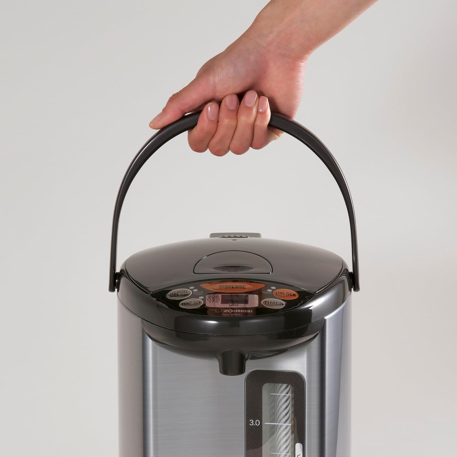 Zojirushi Micom Water Boiler and Warmer (135 oz. / 4L, Silver) | Four heat settings, Quick Temp mode, energy-saving operation
