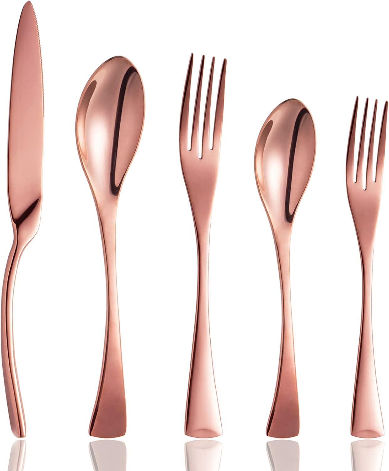 Rainbow Silverware Flatware Cutlery Set,Include Knife Fork Spoon, Dishwasher Safe (color 20 Pieces Flatware Sets)