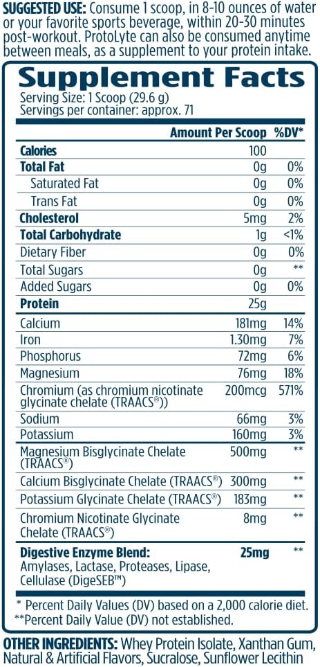 VMI Sports | ProtoLyte Whey Isolate Protein Powder | Low Calorie Whey for Weight Loss and Muscle Gain | Digestive Enzymes | Non-GMO (1.6 lb, Chocolate Fudge Cookie) | Premium whey isolate protein powder for smooth mixing in shakes smoothies and convenien…