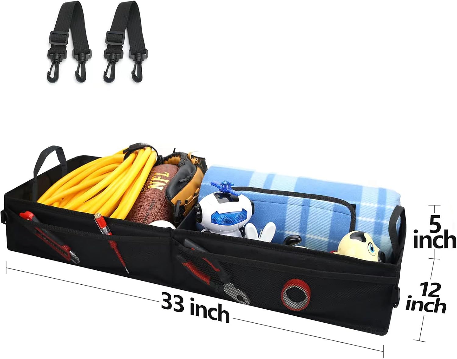 GEEDAR Under Seat Storage Truck Tool Box Organizer for Truck Underseat Storage Ford F150 F250 F350 Chevy Silverado Accessories (2 Compartment for