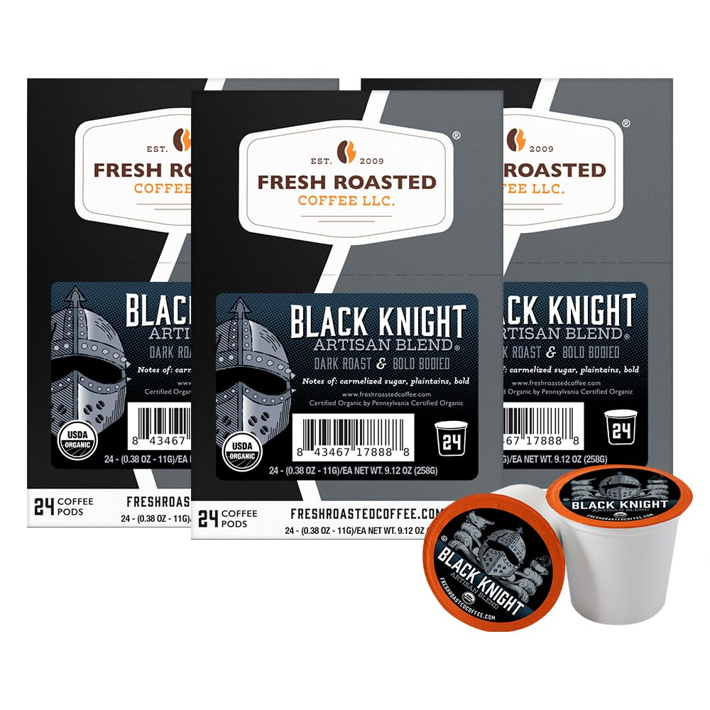 Fresh Roasted Coffee, Organic Colombian K-Cup Pods for Keurig Brewers, Medium Roast, USDA Organic, Kosher, 24 Count (Pack of 3)