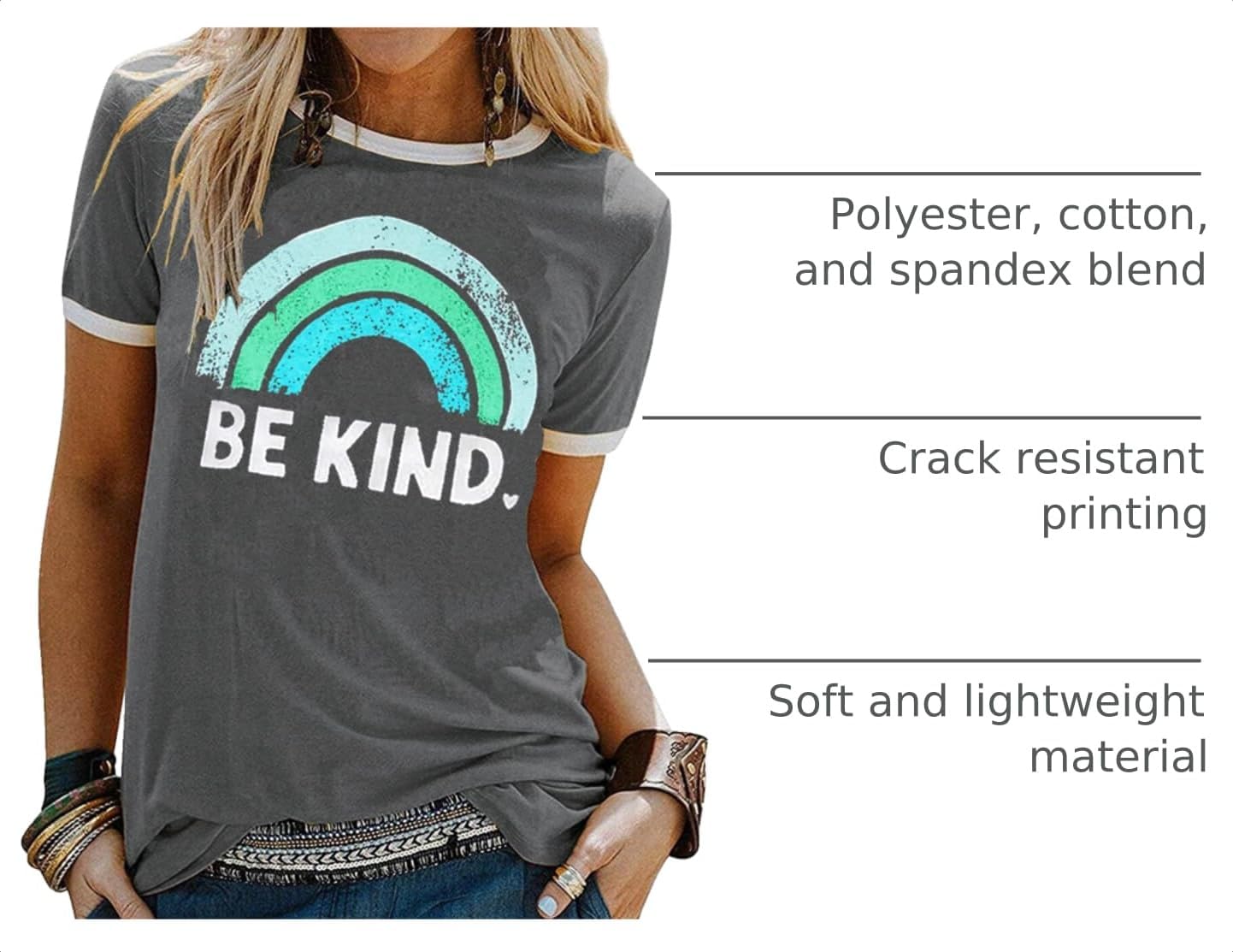 YEXIPO Graphic Tees for Women Short Sleeve Summer Tops Casual Cute T Shirts