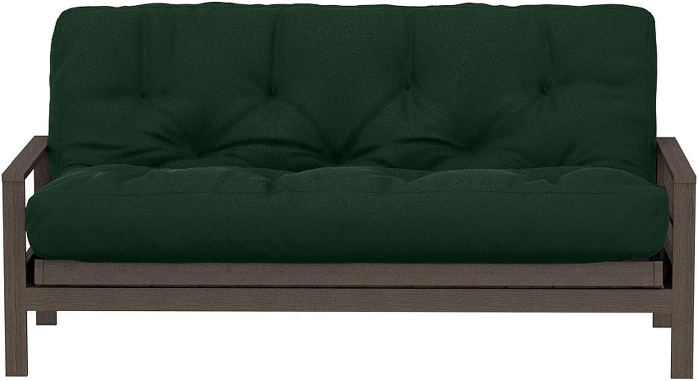 Royal Sleep Products by The Futon Factory 12 inch Foam Futon Mattress - Solid Black Fabric - Full Size - CertiPUR Certified Foams - Made in USA - (Frame not Included)