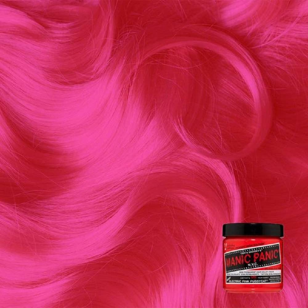 Manic Panic Semi Permanent Electric Pussycat Pink Hair Dye, 4 oz