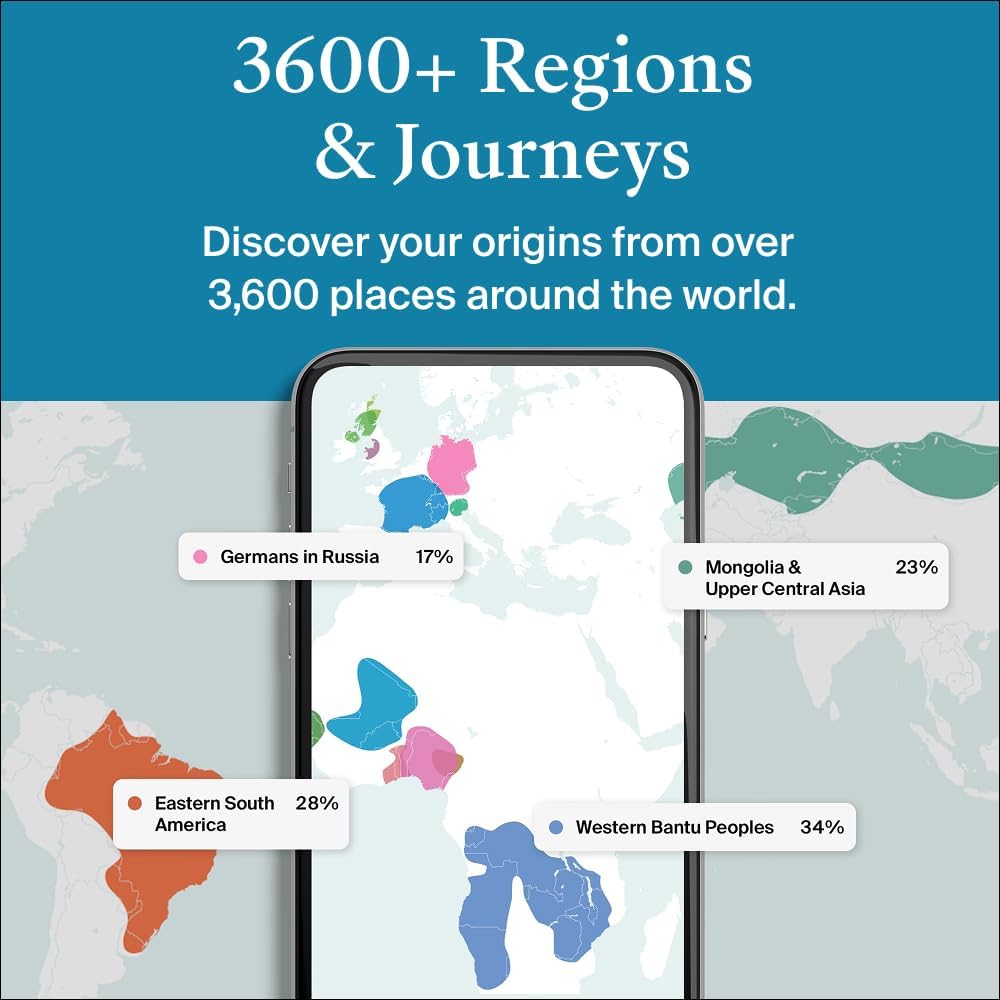 Personalized Genetic Results, DNA Ethnicity Test, Find Relatives, Heritage, Origins & Ethnicities, Family History, Complete DNA Test