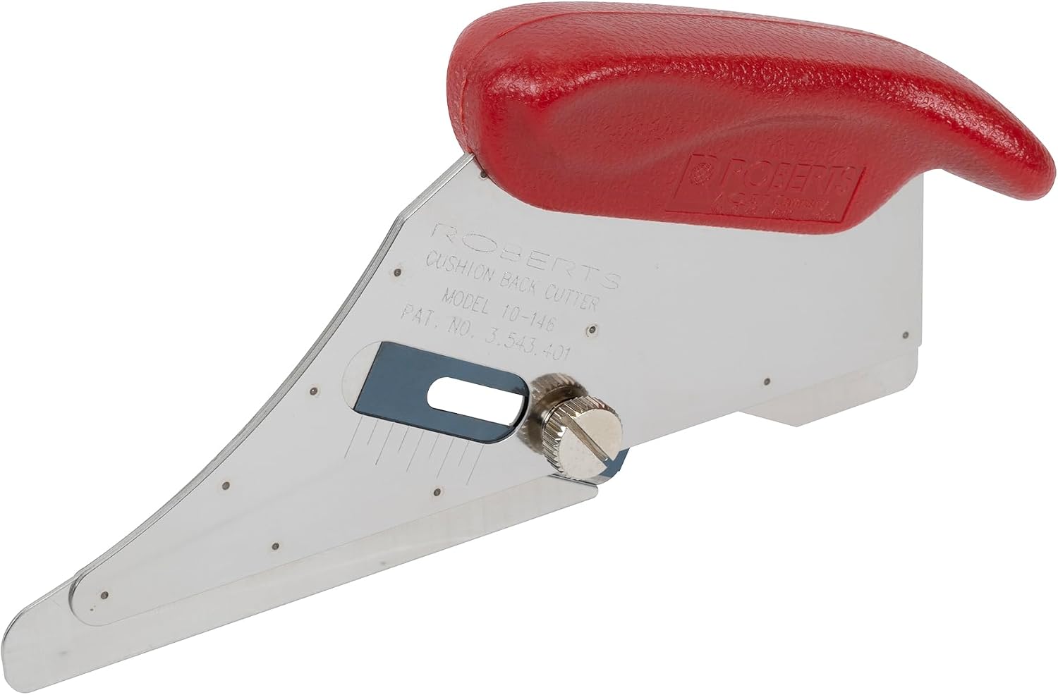 Roberts 10-146-3 Cushion Back Carpet Cutter with 15 Heavy Duty Slotted Blades