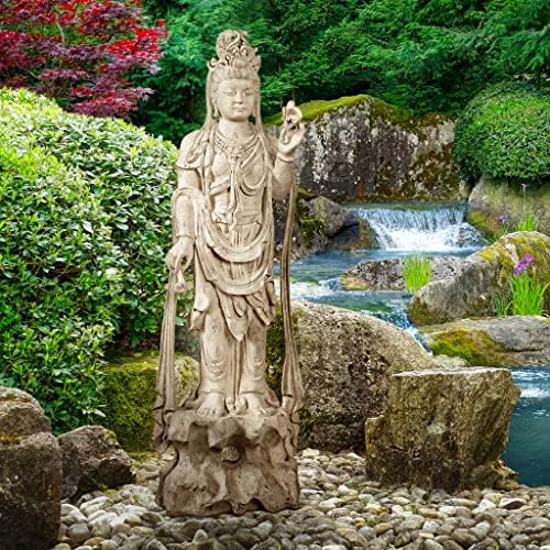 Design Toscano Neolithic Style Gaia Earth Mother Woman Indoor/Outdoor Garden Statue, 40 inches tall, Cast Stone Resin, Rough Stone Finish
