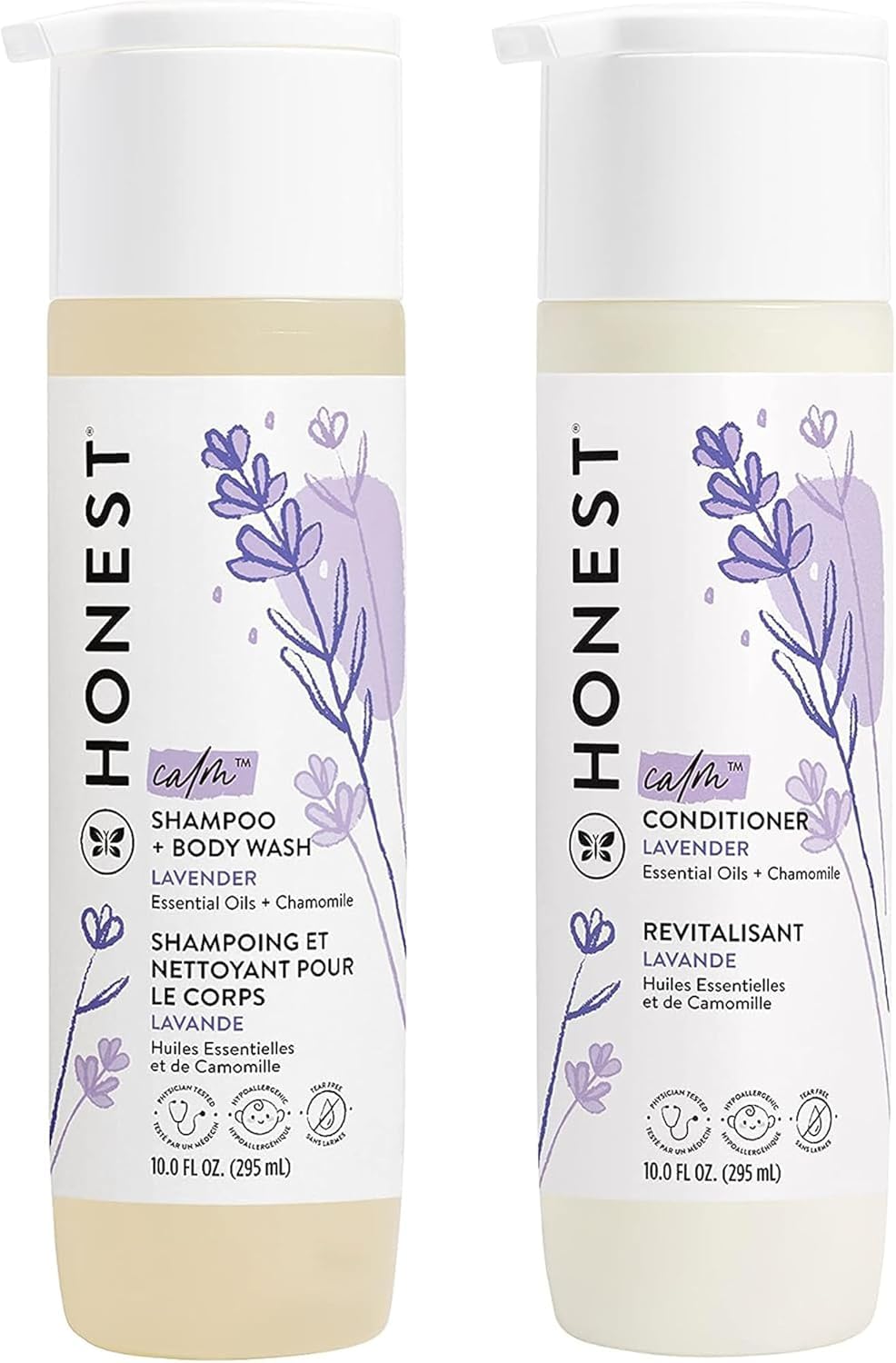 The Honest Company Shampoo, Body Wash, Conditioner, Lavender Calm, 20 fl oz