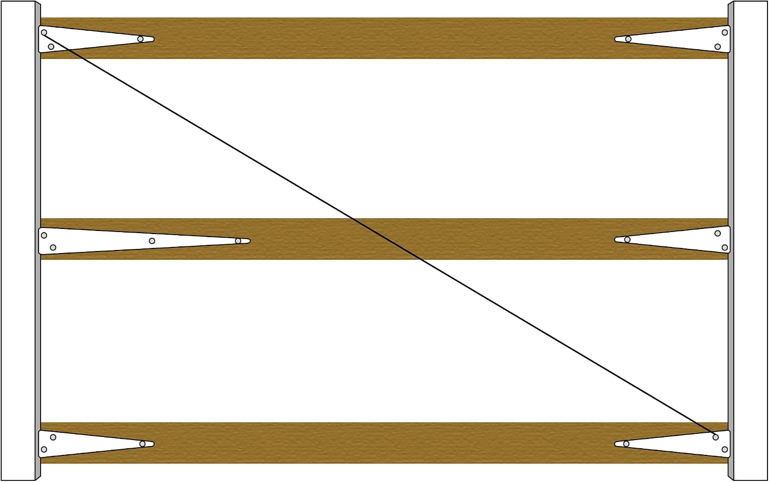 3 Rail Gate Frame Kit (Single Gate from Kit: Up to 10ft in Width)