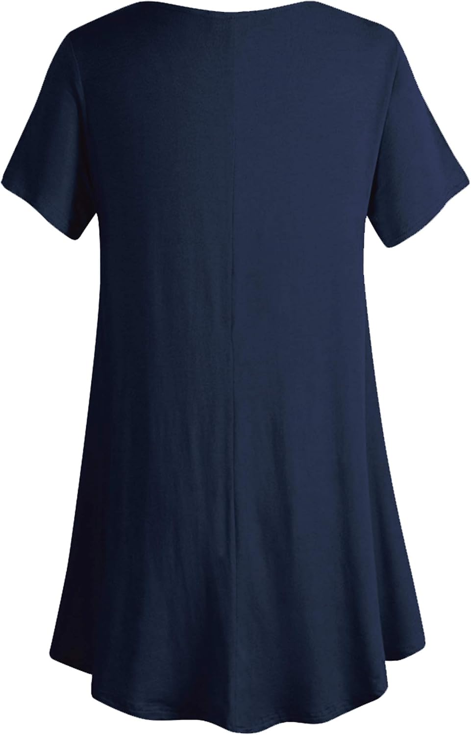 Lock and Love Women Solid Short Sleeve/Sleeveless Tunic for Leggings Swing Tunic Flare Tank Tops S-5XL Plus Size Made in USA