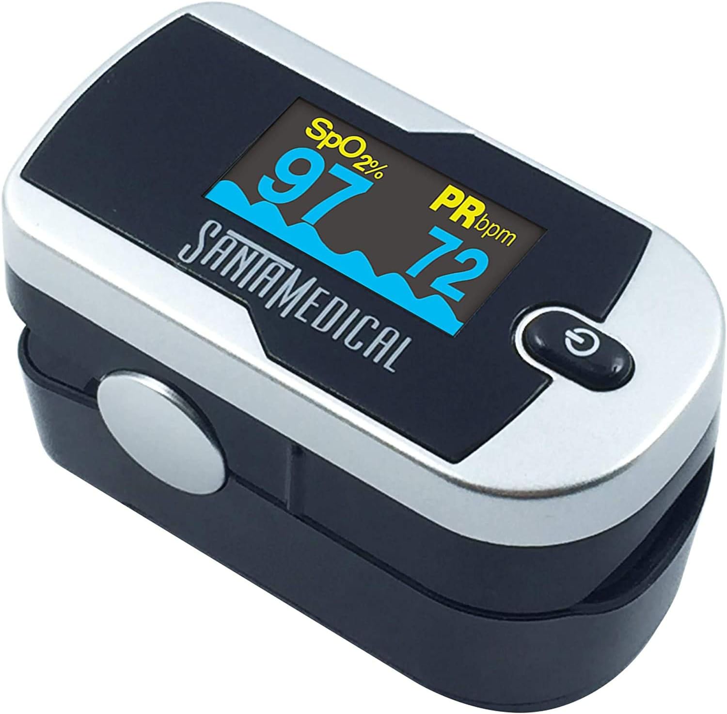 Santamedical Generation 2 Fingertip Pulse Oximeter with Lanyard | Oximetry Blood Oxygen Saturation Monitor with Batteries