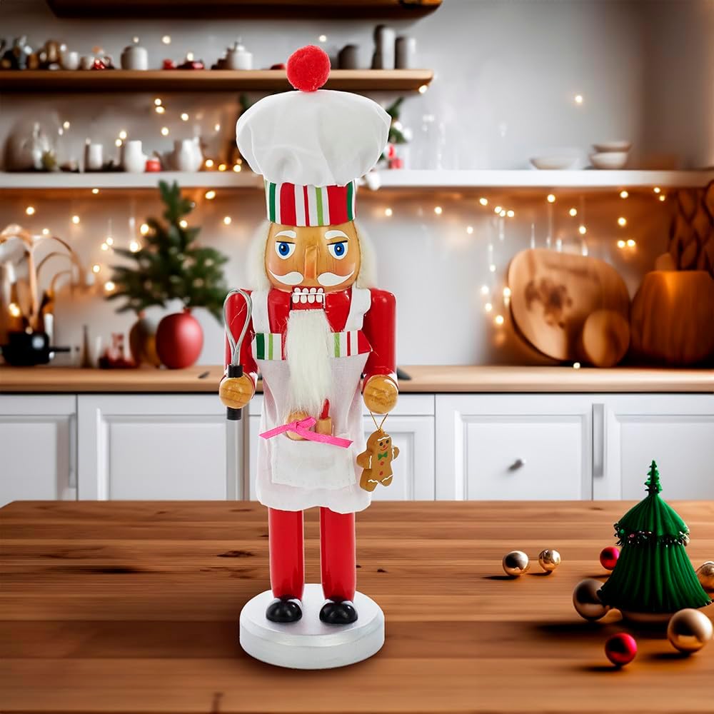 Kurt Adler C5844 10" Wooden Chef Nutcracker