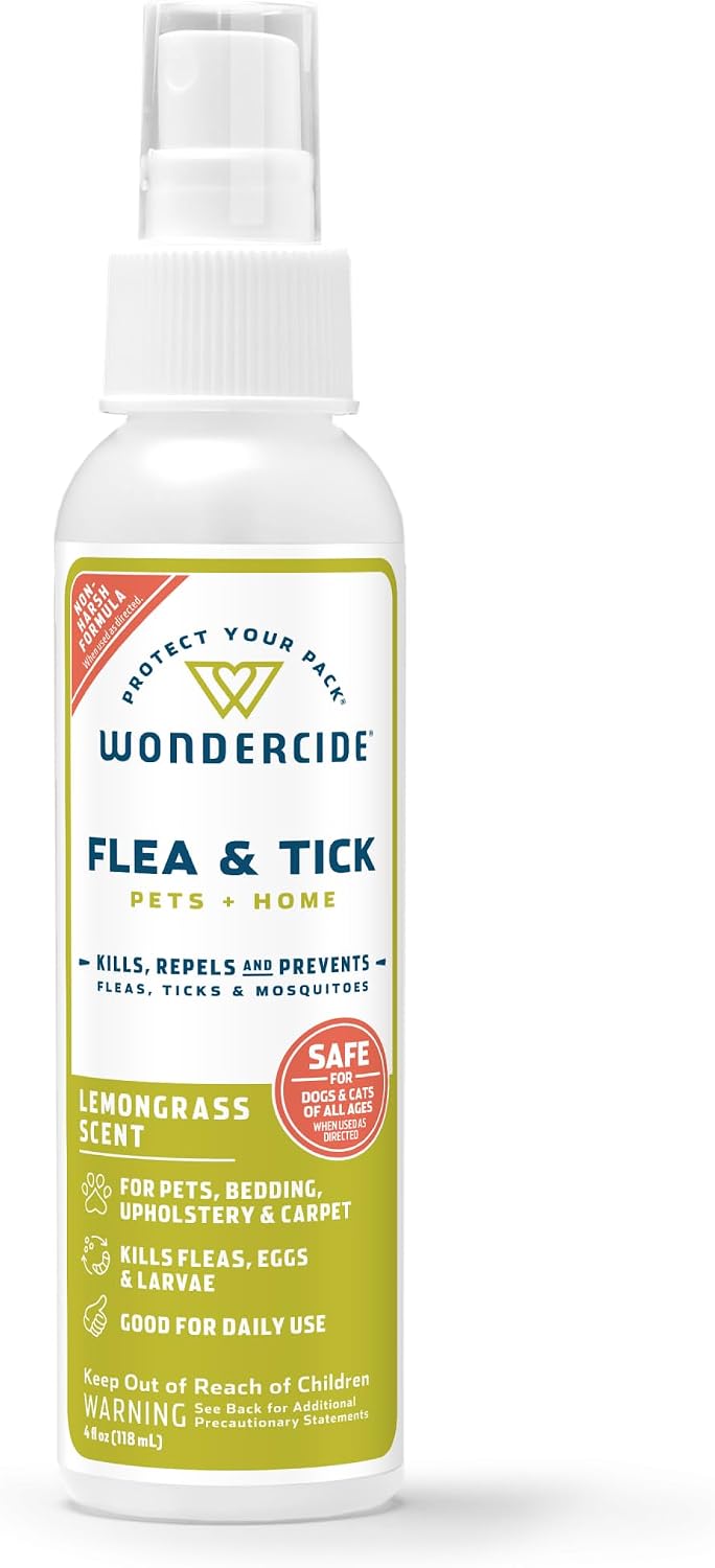 Wondercide Flea Tick & Mosquito Spray for Pets & Home - Cedarwood 16 fl oz | With Natural Essential Oils - Killer, Control, Prevention, Treatment of Fleas & Ticks for Dogs and Cats - Pet & Family Safe