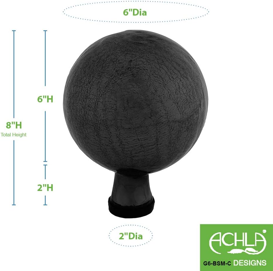 Achla Designs G10-FG-C Gazing, Fern Green 10 inch Glass Garden Globe Ball Sphere, 10