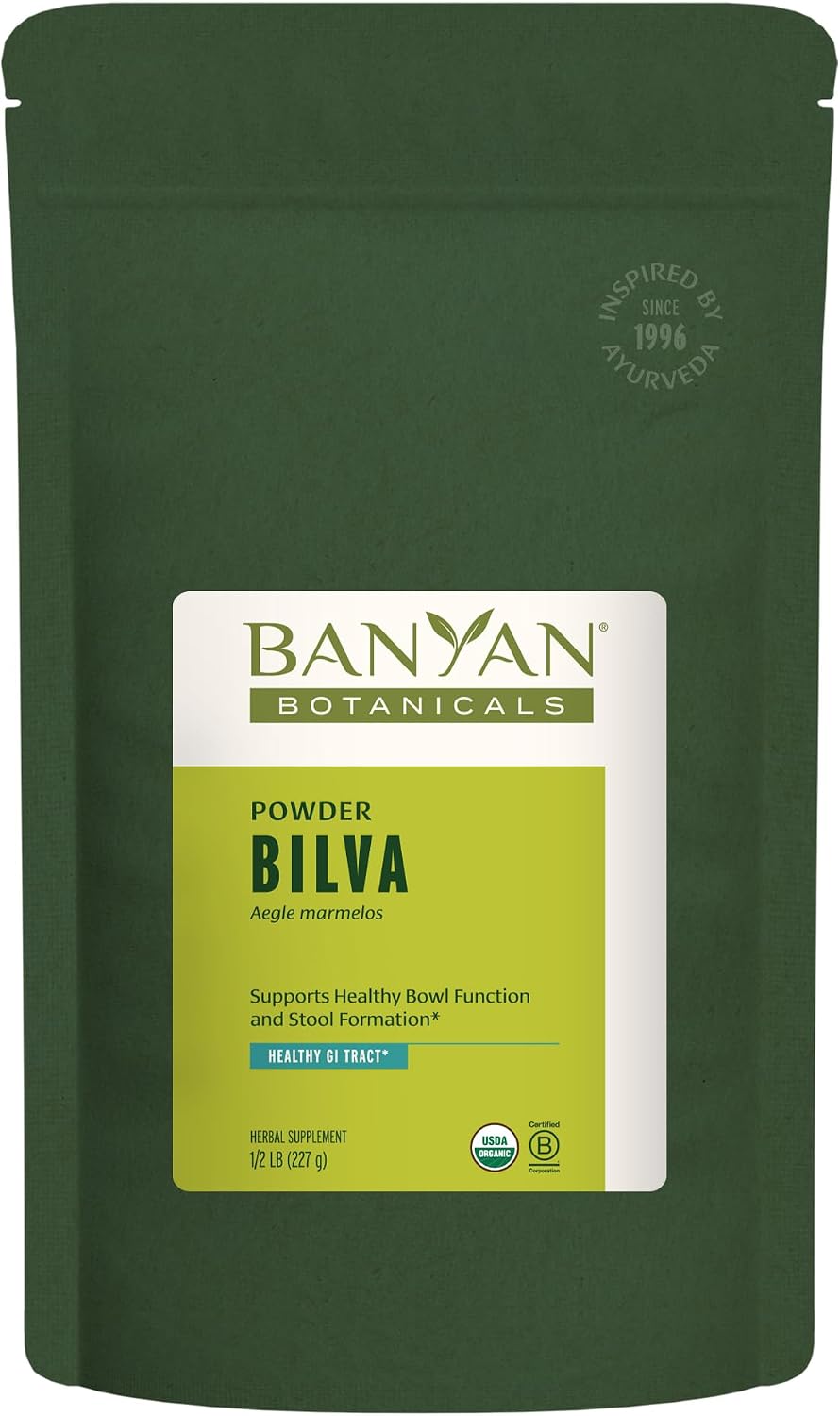 Banyan Botanicals Organic Bilva Powder – Bael Fruit (Aegle Marmelos) Powder – Supports Healthy Digestion and Healthy Stool Formation* – ½
