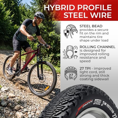 Pair 26 x 1.95 Mountain Bike Tires - Foldable 53-559 with 3mm Anti Puncture