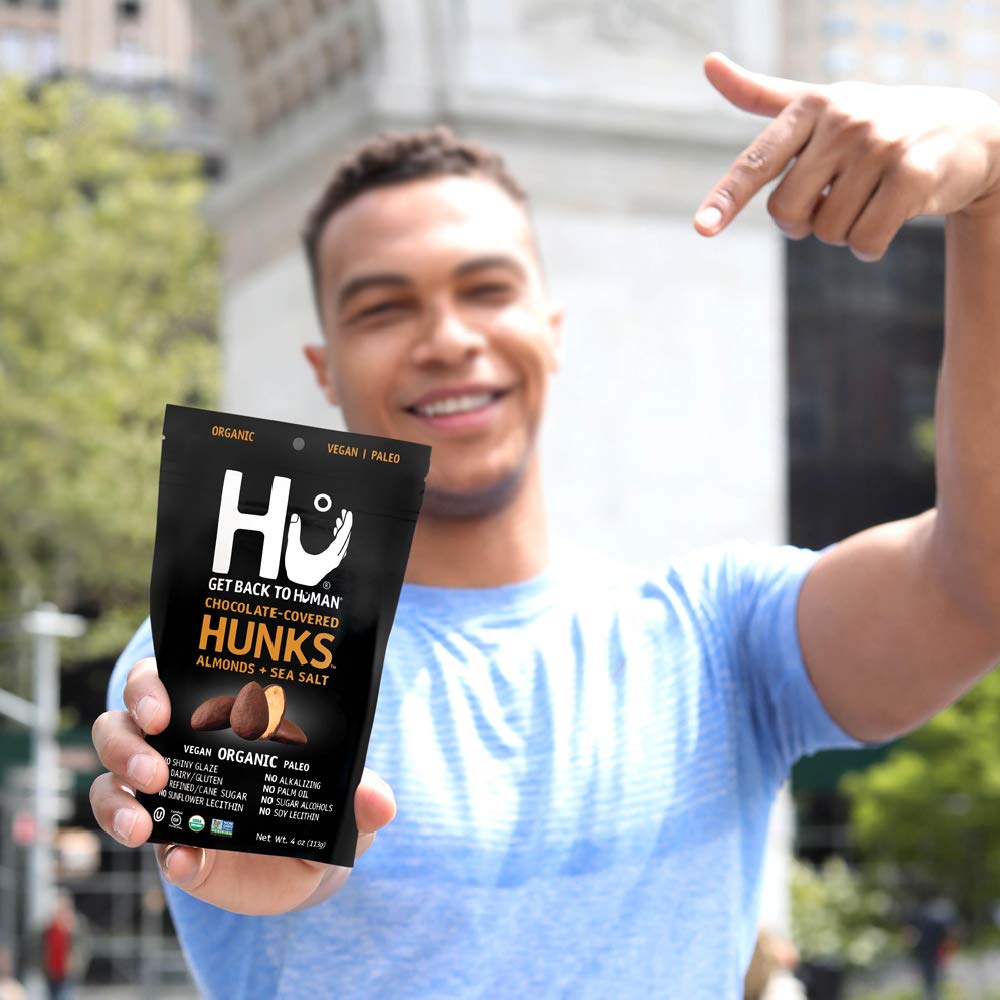 Hu Chocolate Hunks, Chocolate Covered Almonds with Sea Salt, 6 Pack