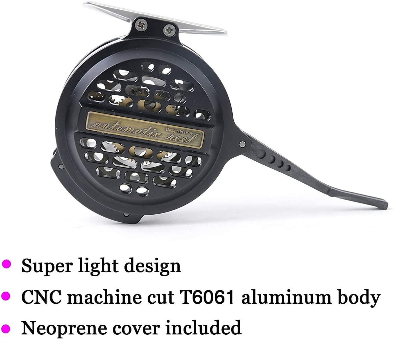 Maxcatch Semi-Automatic Fly Fishing Reel, CNC Machine Cut T6061 Aluminum, Lightweight Design