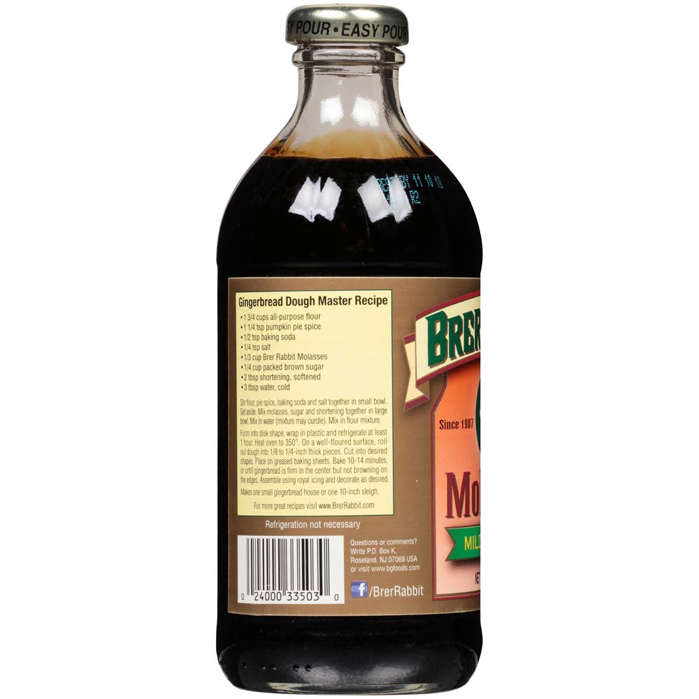 Brer Rabbit Unsulphured Molasses, Mild Flavor, 12 Ounce